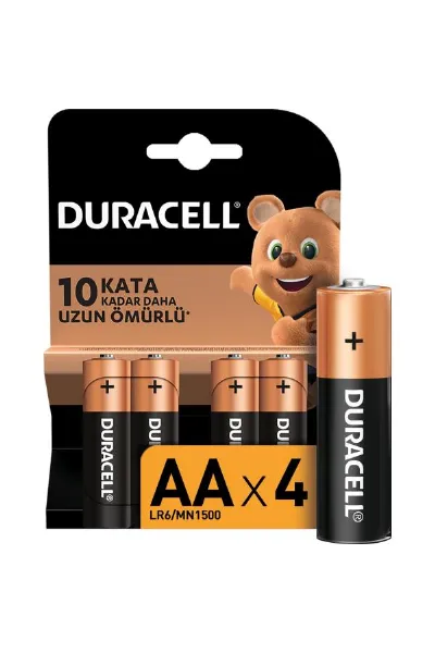 Duracell 4'Lü AA Kalem Pil