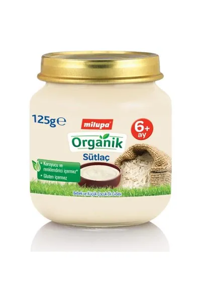 Milupa Organik Sütlaç Kavanoz Maması 125 Gr