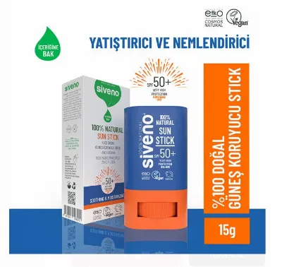 Siveno %100 Doğal Natural Sun Stick SPF50+ 15 Gr