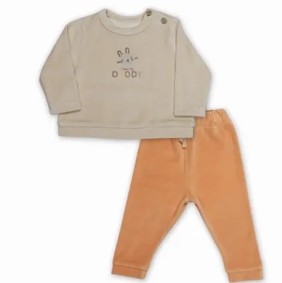 Bistyle 2li Takim Kadife I Love Daddy 14113 Bej