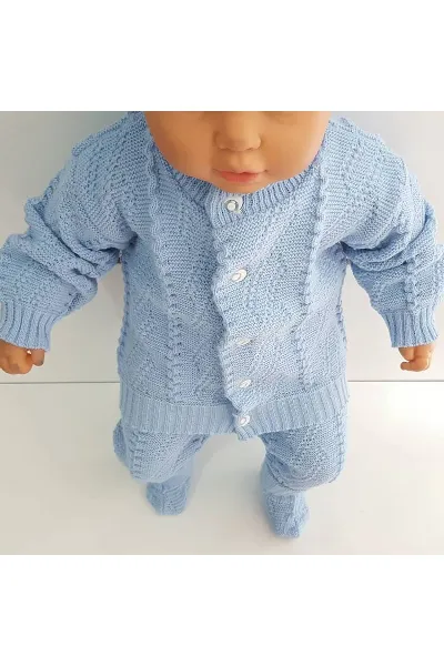 Bebek Triko 4 lü Takım - Mavi