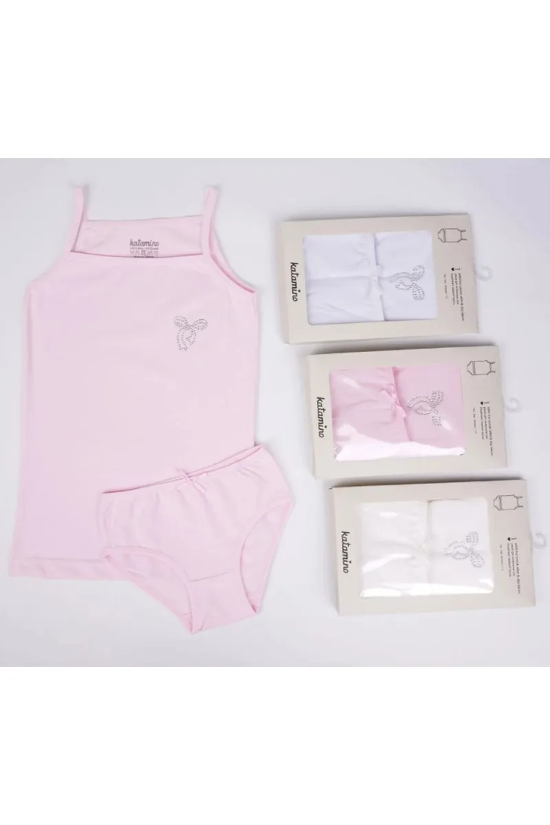 Katamino Tatlım Kız İp Askılı Atlet Slip Takım K128622 Asorti