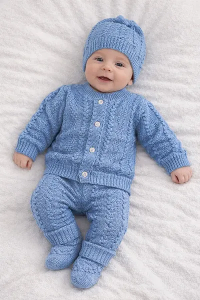 Mavi Bebek Triko 4 lü Takım