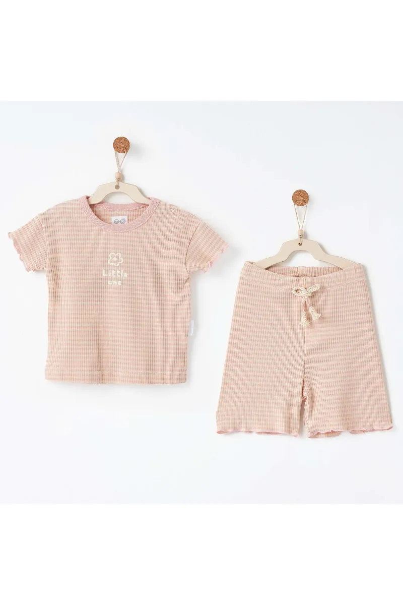 Andywawa AC26674 Bamboo Striped 2li Takım Pink