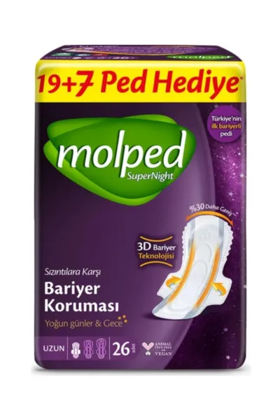 Molped SüperNight Süper Gece Ped 26 Adet