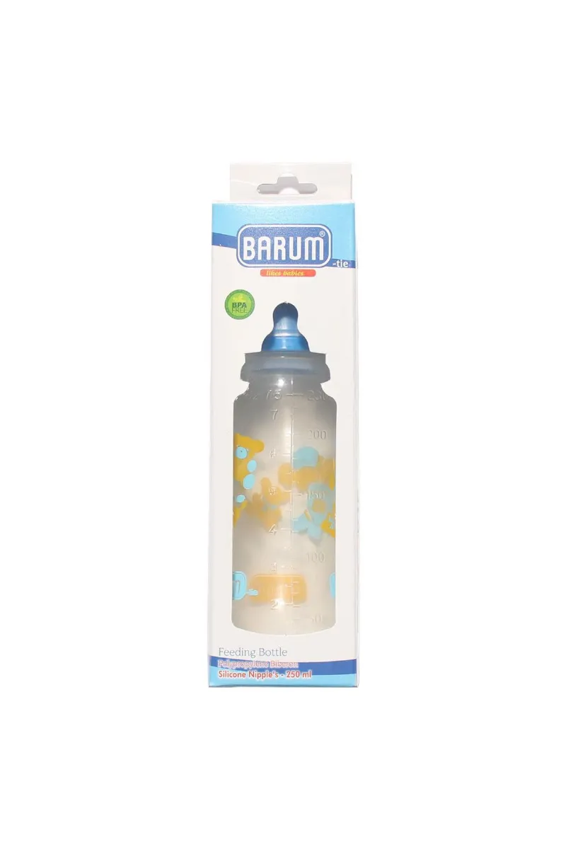 Barum Mavi Ayıcıklı Desenli Biberon 250 ml