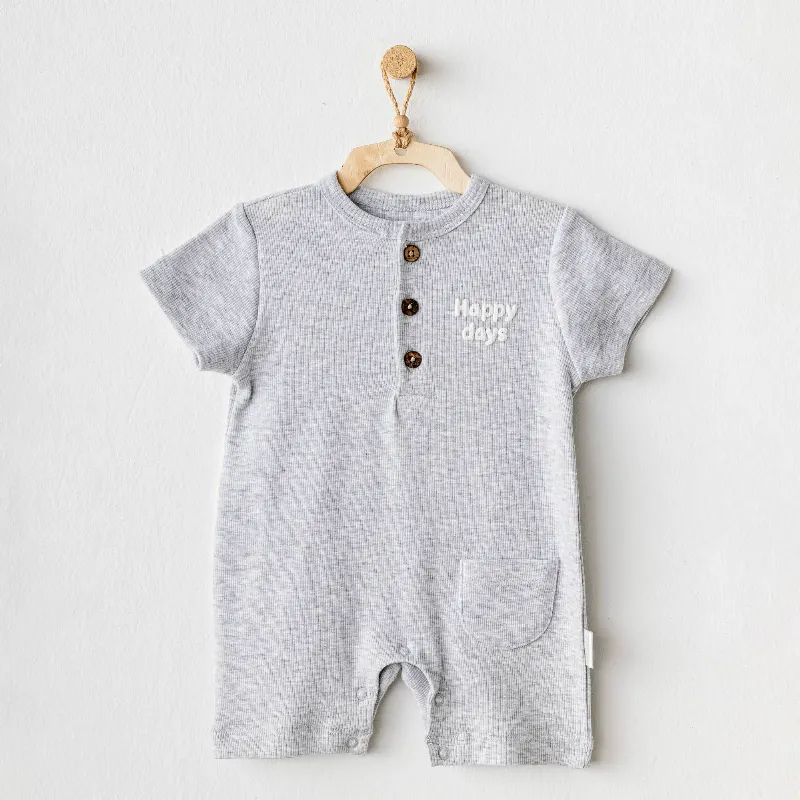 Andywawa AC25893 Basic Bebe Tulum Grey Melange