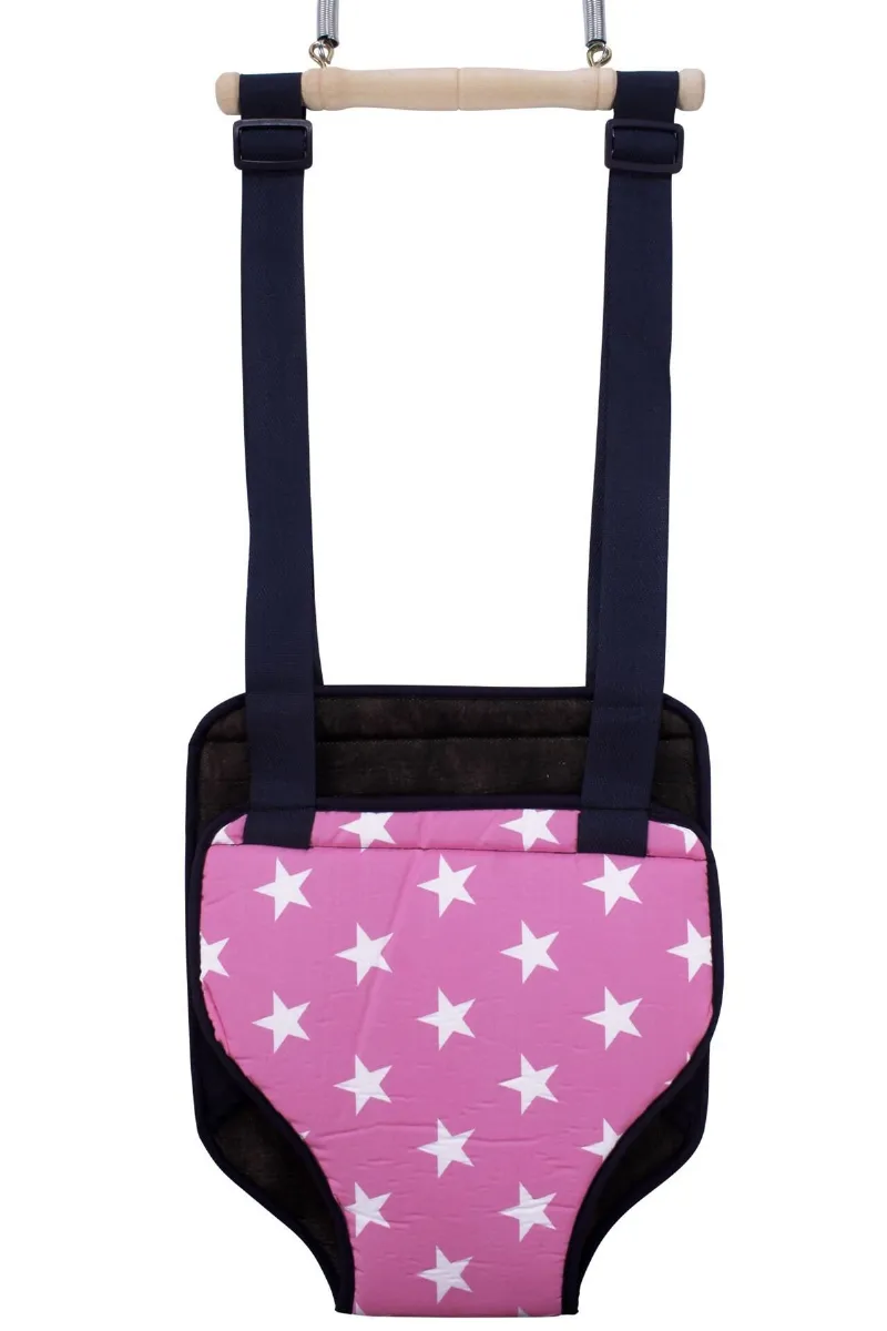Unisex Pembe Yıldız Desenli Hoppala Salıncak