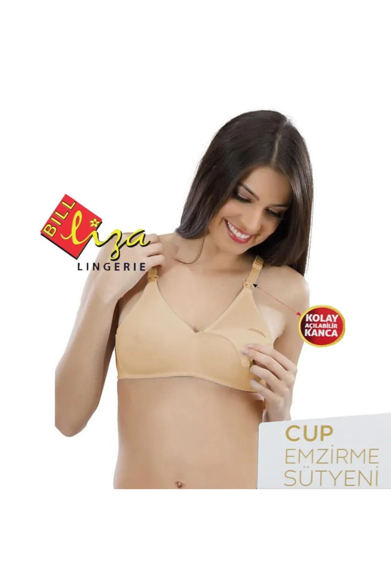 Liza Cup Silikonlu Emzirme Sütyeni Bej