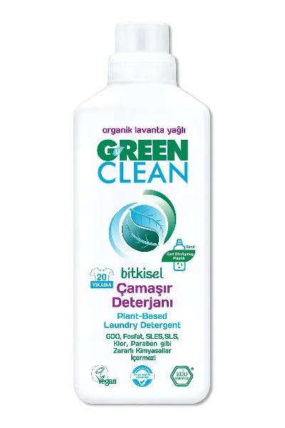 Green Clean Bitkisel Çamaşır Deterjanı 1000 ml (20 Yıkama)