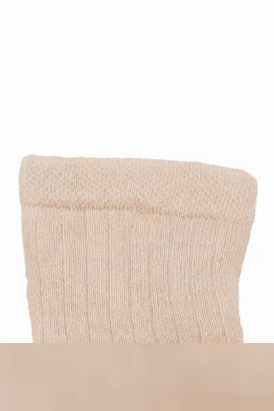 Unisex Bej Love Kaydırmaz Taban Polar Çorap