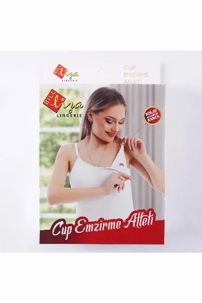 Liza Beyaz Cup Emzirme Atleti