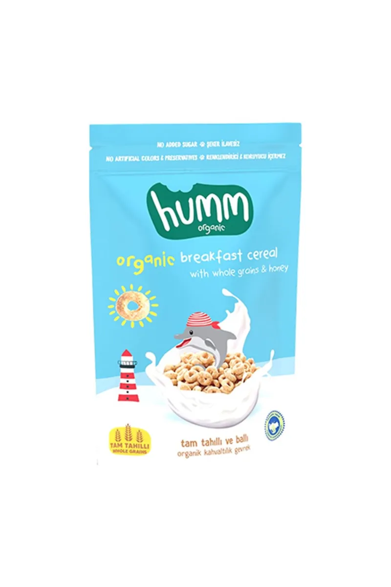 Humm Organik Tam Tahıllı ve Ballı Kahvaltılık Gevrek 80 Gr