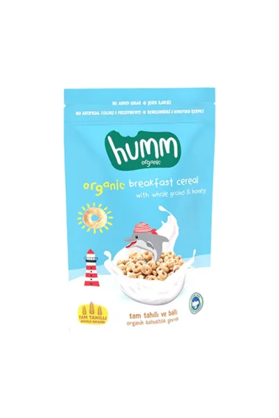 Humm Organik Tam Tahıllı ve Ballı Kahvaltılık Gevrek 80 Gr