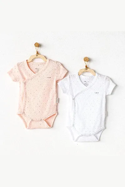 Andywawa AC25555 Jacquard Basic 2'Li Zıbın Body Pink White
