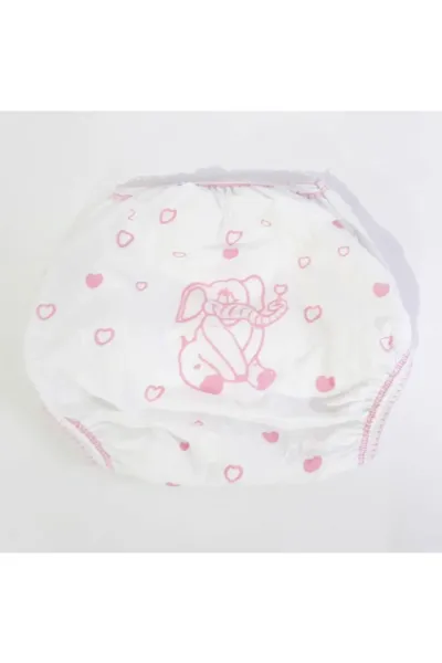 Pembe Kalpli Fil Bebek Alıştırma Külot(2-4 Yaş)