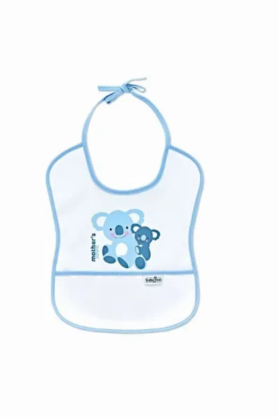 BabyJem Poli Muşamba Küçük Mama Önlüğü 030 Mavi