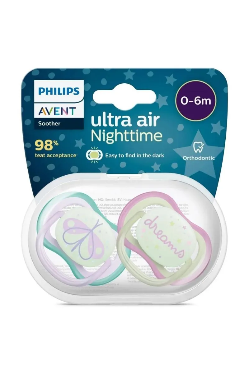 Philips Avent Ultra Air Gece Emzik 0-6 Ay Kız