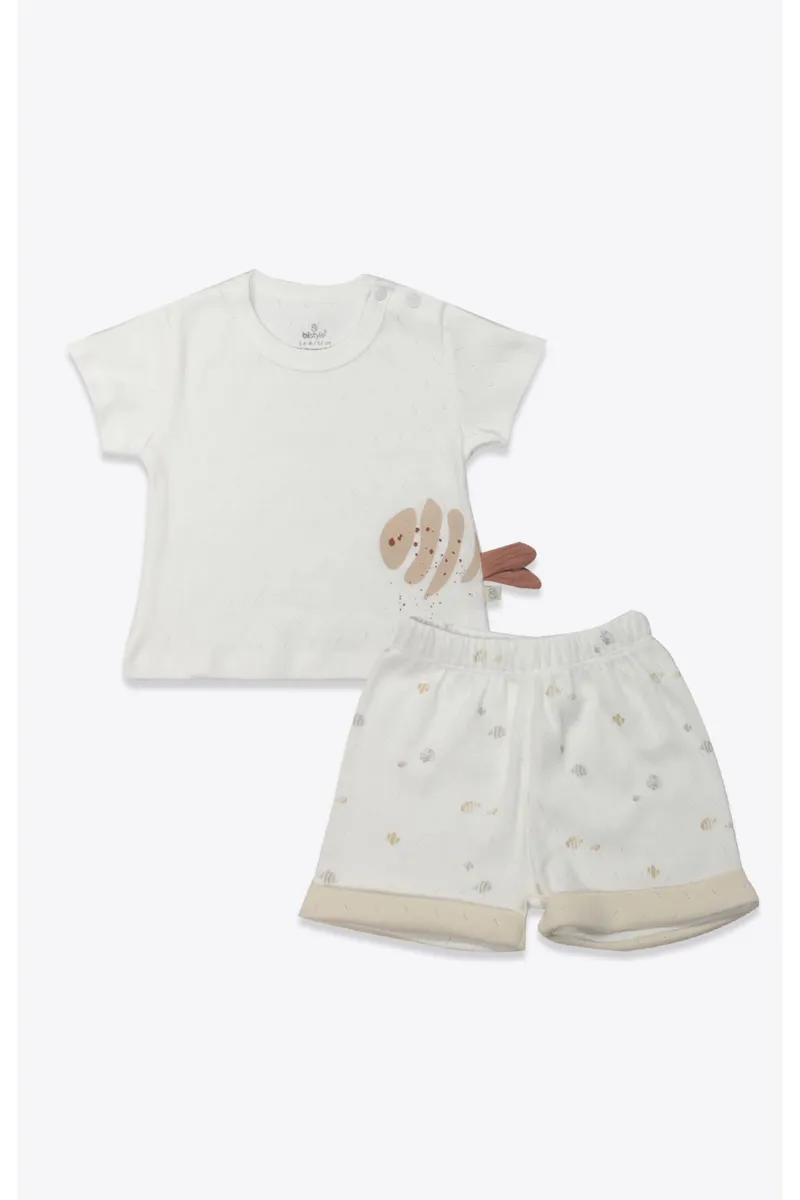 Bistyle 2li Takım Şortlu Ocean And Starfish 14148 Ekru