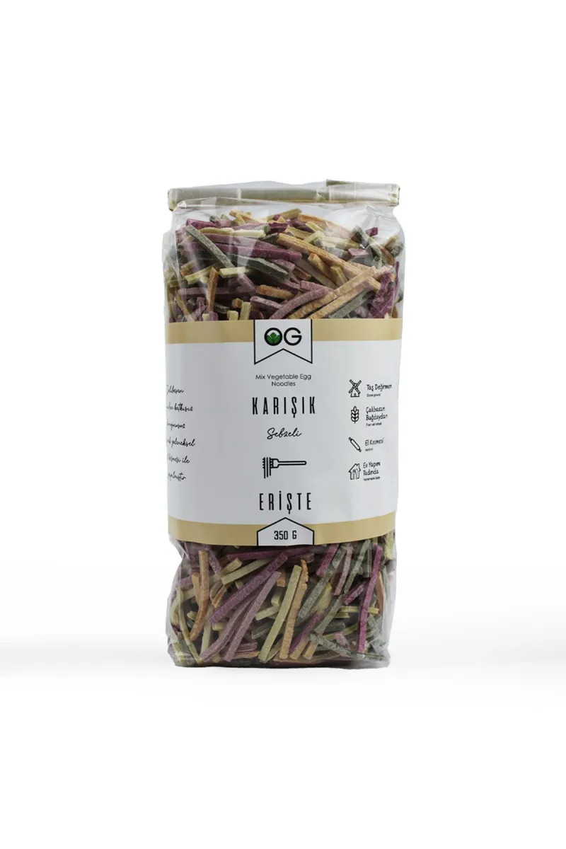 OG Natural Karışık Sebzeli Ev Eriştesi 350 Gr