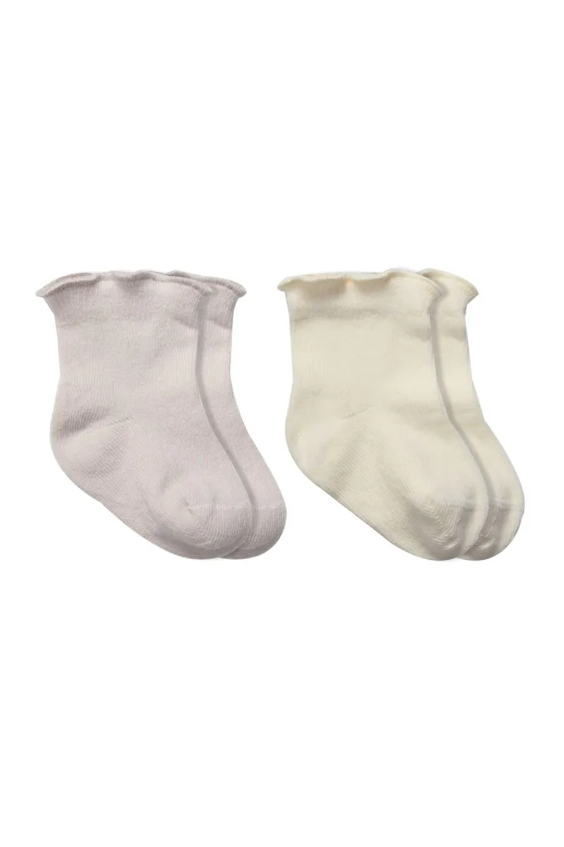 Bistyle 2li̇ Penye Soket Çorap Aksesuarlı Cute Ruffle 10153 Taş