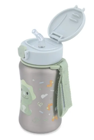 Skip Hop Besties Squad Paslanmaz Çelik Pipetli Suluk Dinazor