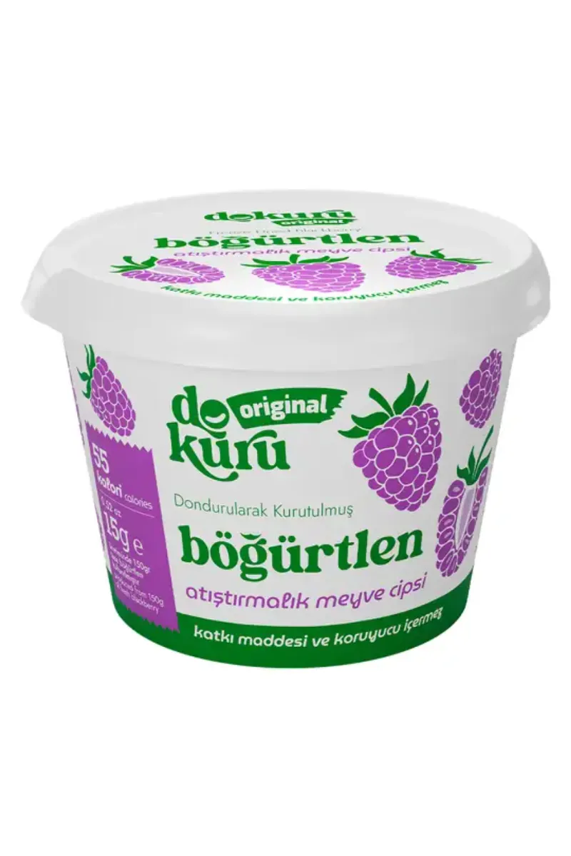 Dokuru Original Böğürtlen Atıştırmalık Meyve Cipsi 15gr