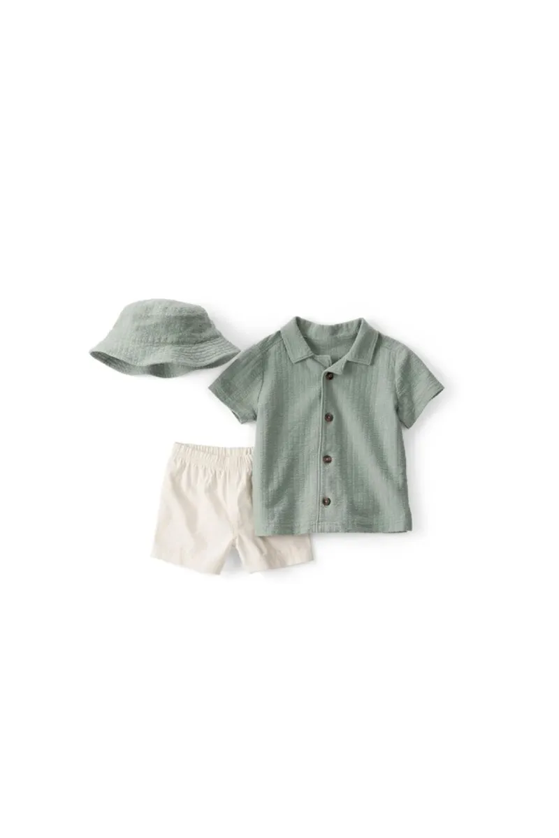 Carters Erkek Bebek Alt Üst Set 1U588410 Yeşil
