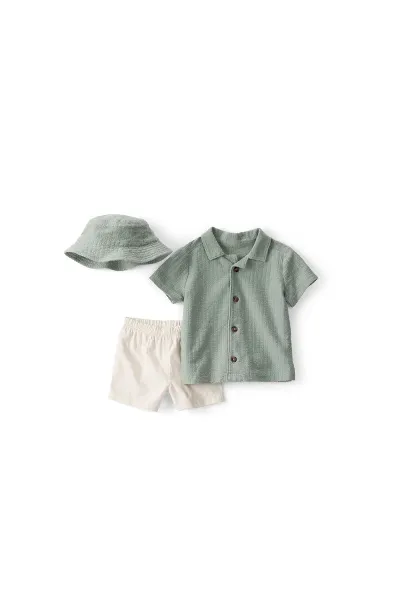 Carters Erkek Bebek Alt Üst Set 1U588410 Yeşil
