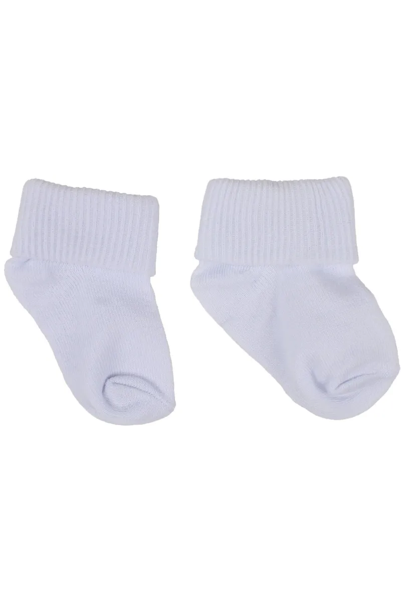 Unisex Beyaz Kıvrık Patik Çorap