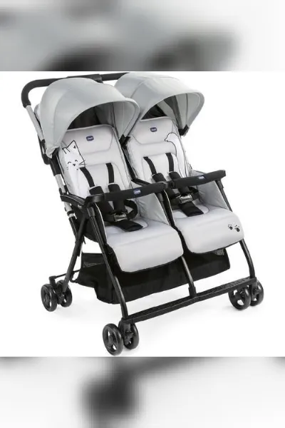 Chicco Ohlala Twin İkiz Bebek Arabası Silver