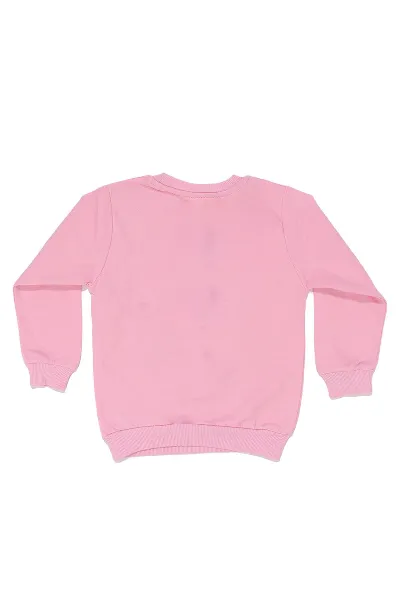 Kız Çocuk Pembe Happy Prensess Yazılı Taç Baskılı Tek Üst Sweat