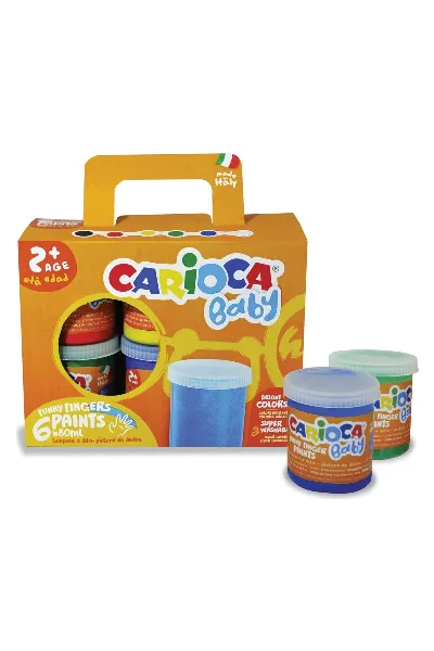 Carioca Bebek Parmak Boyası 6'Lı 6x80 ml Süper Yıkanabilir +2 Yaş