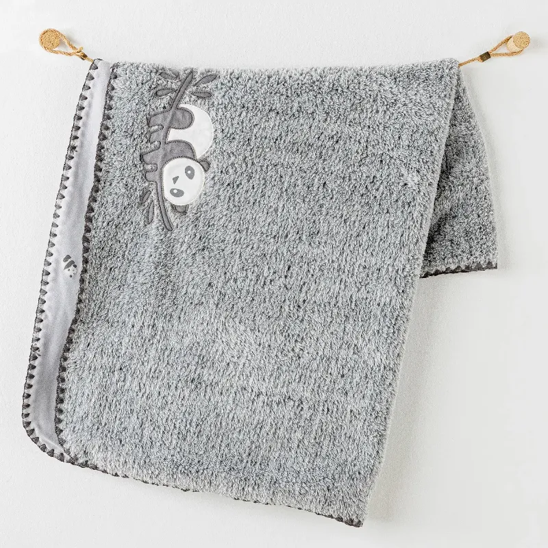 Andywawa AC26033 Keep Smiling Welsoft Battaniye 90x85 Grey