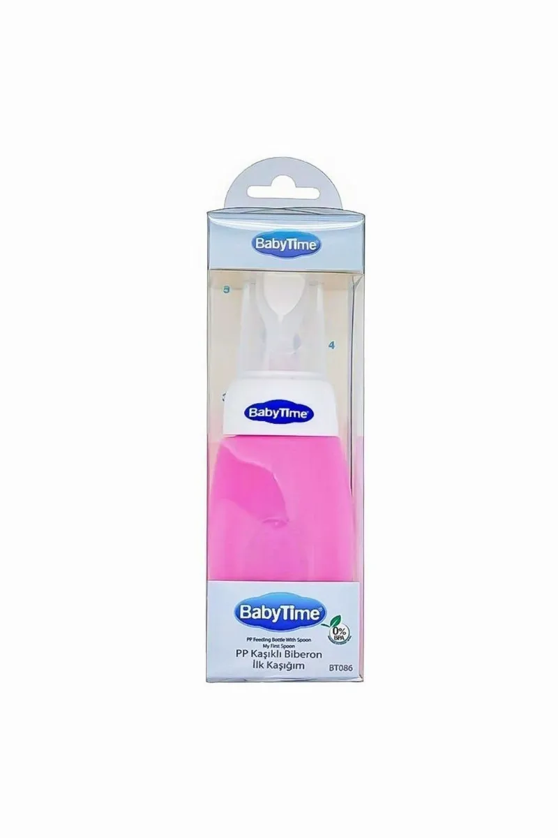 Babytime Pembe Kaşıklı Biberon