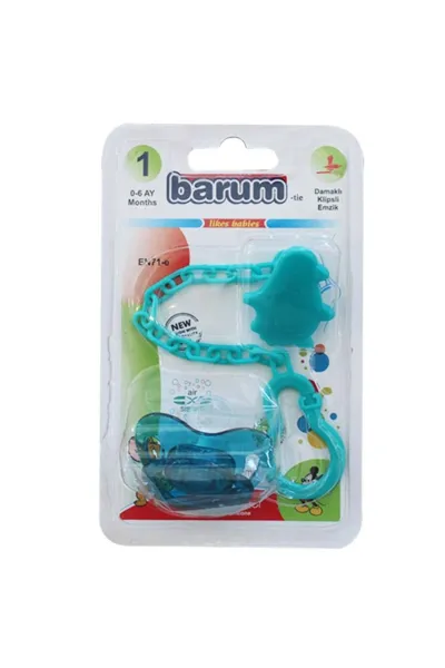Barum Damaklı Klipsli Yeşil Askılı Emzik