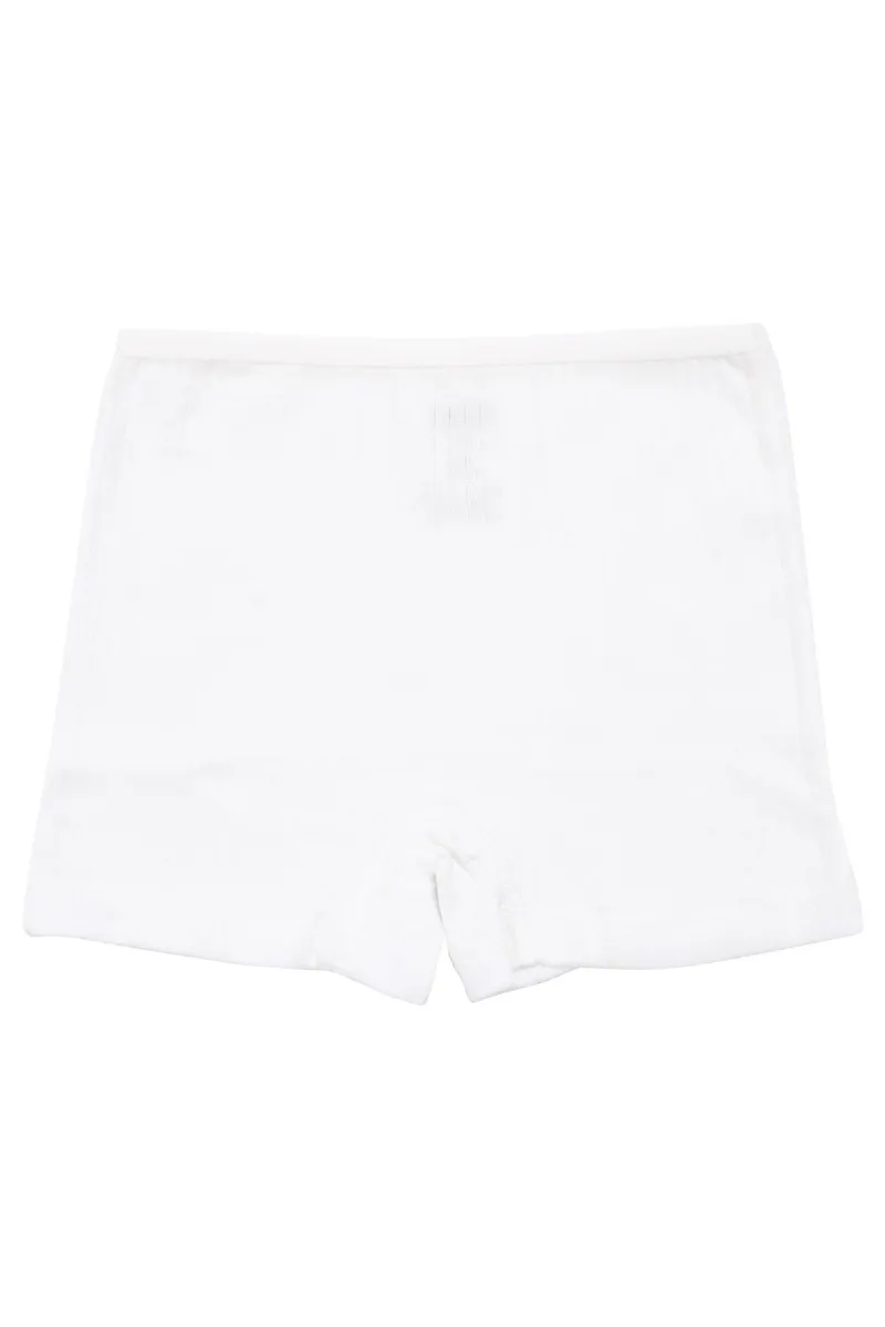 Kız Çocuk Beyaz Fitilli Boxer