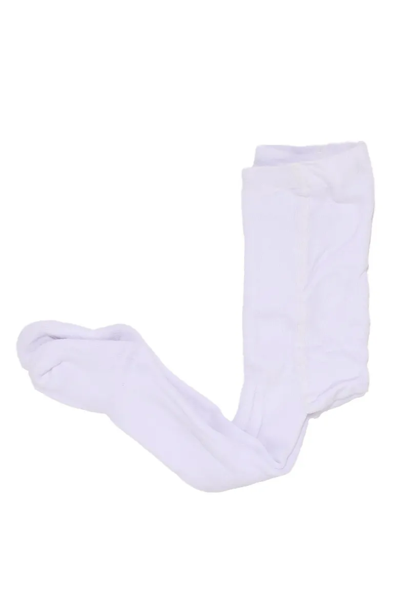 Unisex Beyaz Bebek Havlu Külotlu Çorap