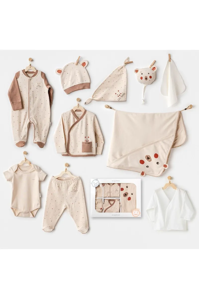 Andywawa AC25021 Adventurous Bear 10'Lu Hastane Çıkışı Beige