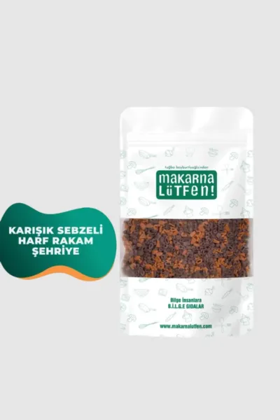 Makarna Lütfen Karışık Sebzeli Harf Rakam Şehriye 250gr
