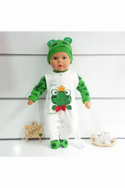 Kurbağa Bereli Bebek Tulumu