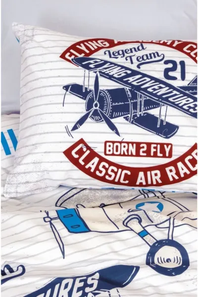 Cotton Box Junior Nevresim Takımı Tek Kişilik Flying Gri
