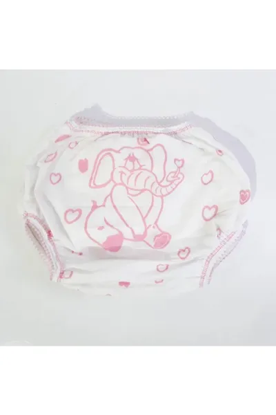 Pembe Kalpli Fil Bebek Alıştırma Külot(2-4 Yaş)