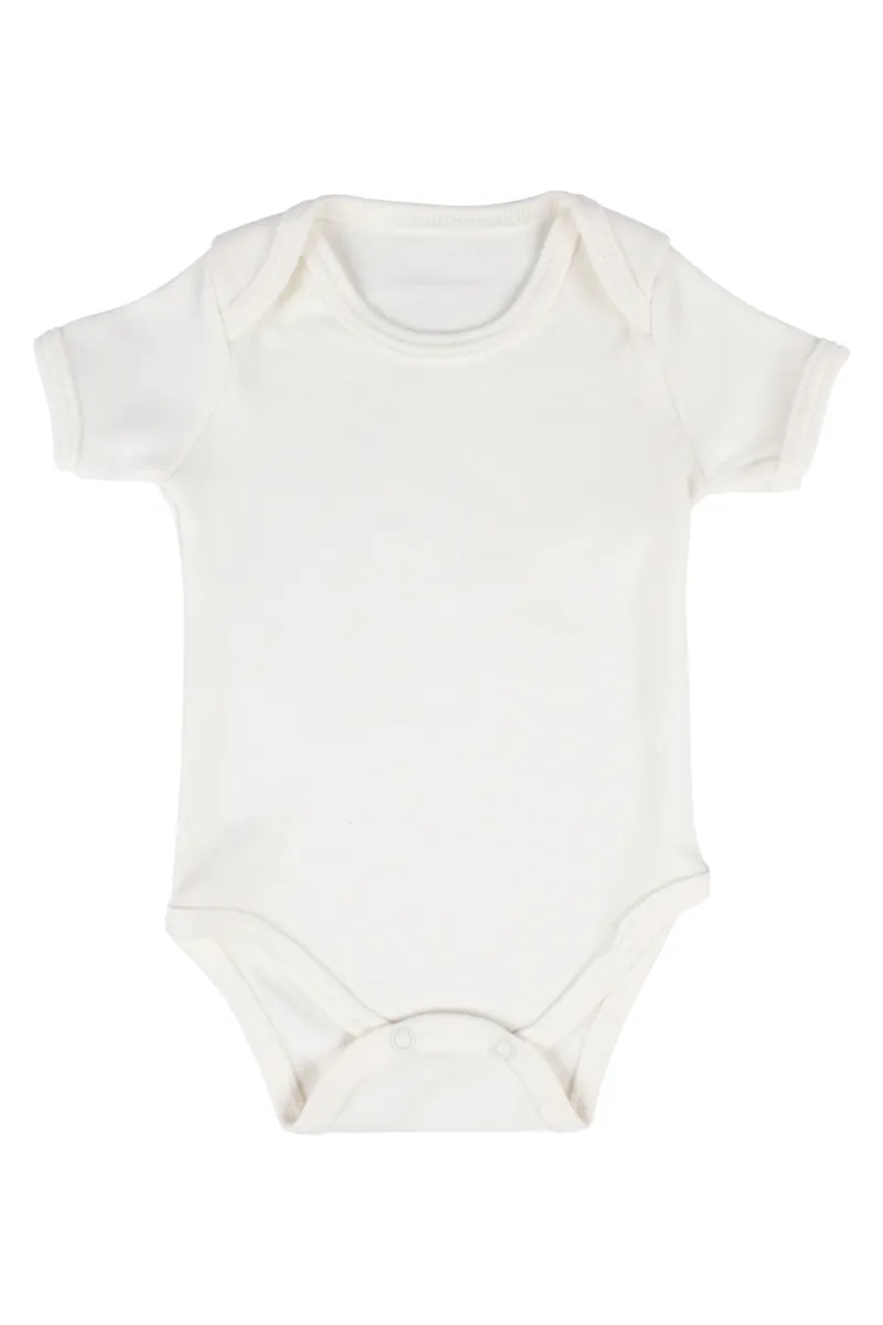 Unisex Ekru Kısa Kollu Zıbın