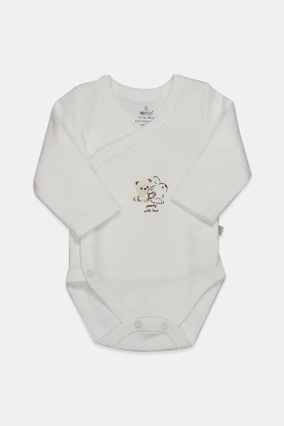 Bistyle Kruvaze Body Uzun Kol With You Family 17145 Bej