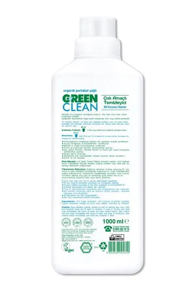 Green Clean Bitkisel Çok Amaçlı Temizleyici 1000 ml