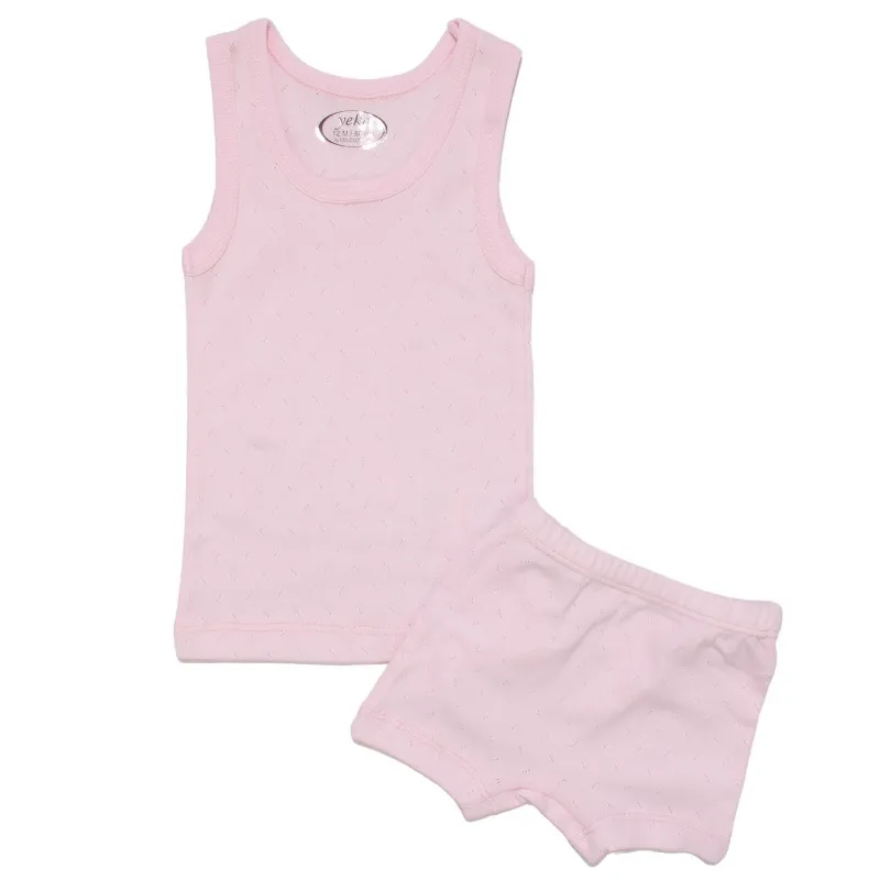 Unisex Pembe Jakarlı Atlet Boxer Takım