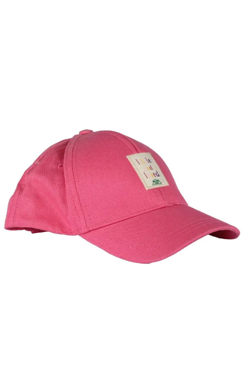 Kız Çocuk Pembe Little Yazılı Şapka 4-8 Yaş