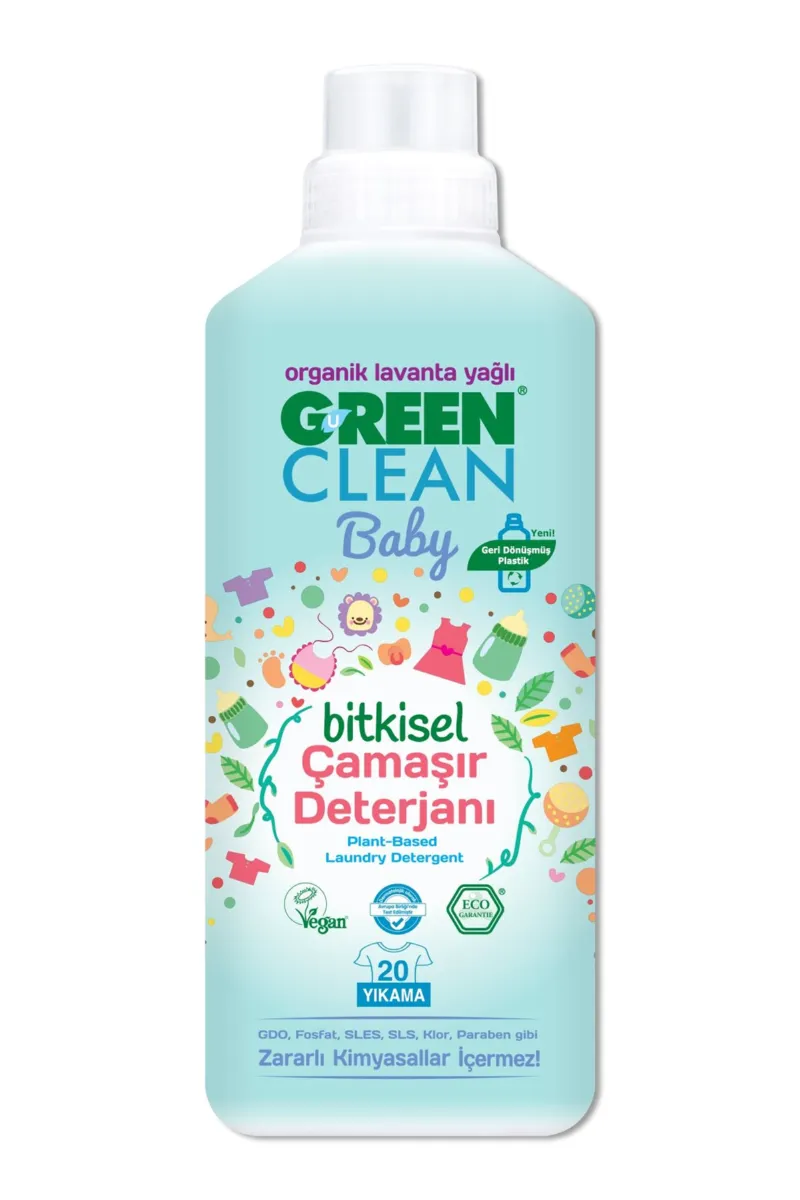 Green Clean Baby Bitkisel Çamaşır Deterjanı 1000 ml (20 Yıkama)