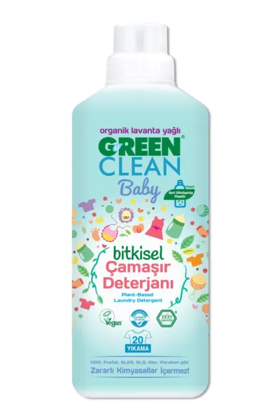 Green Clean Baby Bitkisel Çamaşır Deterjanı 1000 ml (20 Yıkama)